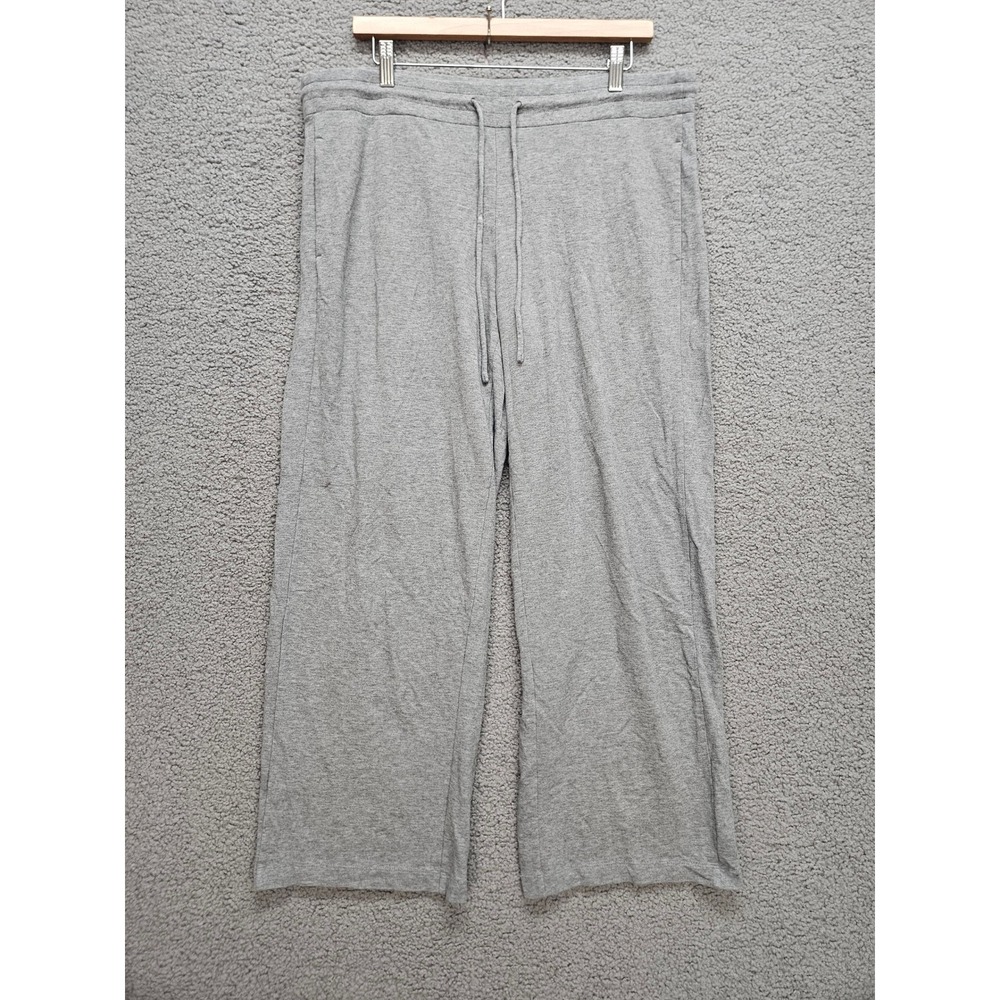 Pure Jill Wide Leg Pants L Petite Gray Pima Cotton Modal Knit Loungewear